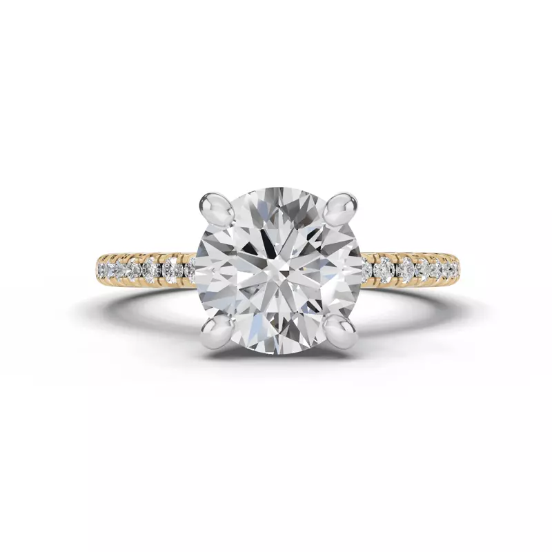 Signature Hearts & Arrows Hidden Halo Pavé Engagement Ring (1/4ct. tw.)