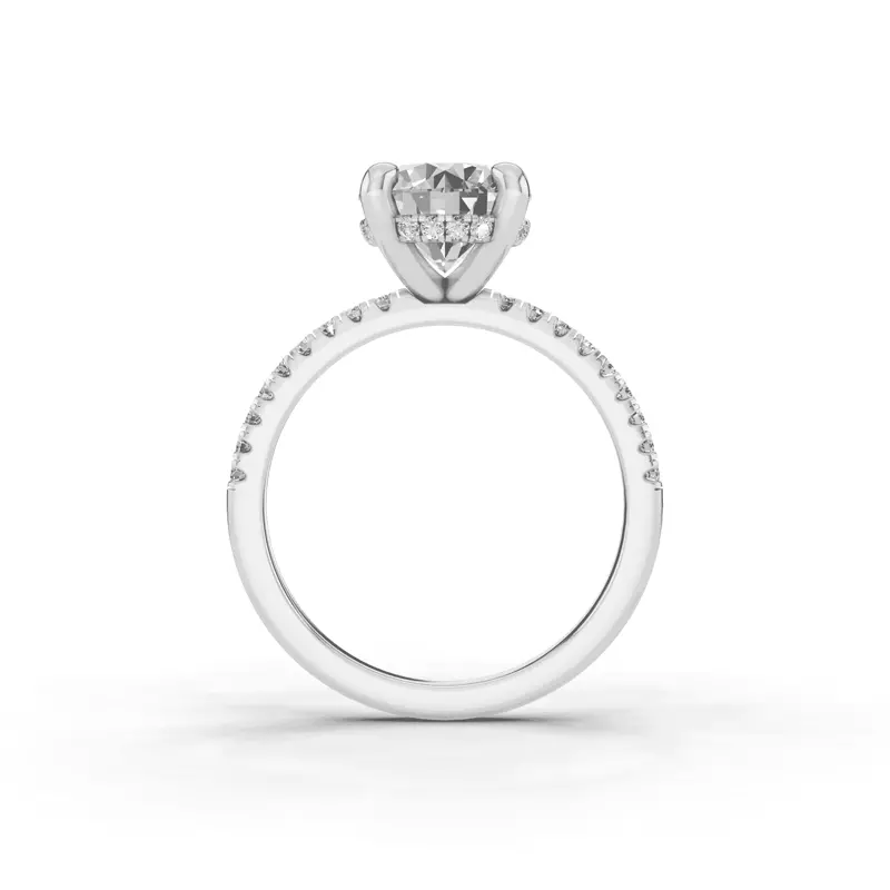 Platinum Signature Hearts & Arrows Hidden Halo Pavé Engagement Ring (1/4ct. tw.)