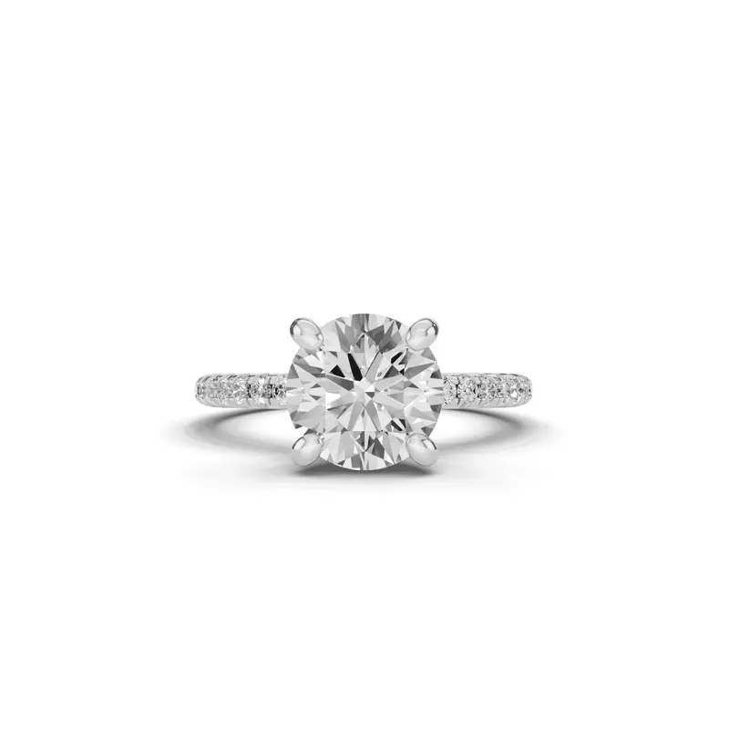 Signature Hearts & Arrows Hidden Halo Pavé Engagement Ring (1/3ct. tw.)