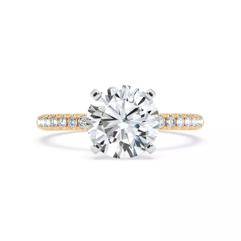 Signature Hearts & Arrows Hidden Halo Pavé Engagement Ring (1/3ct. tw.)