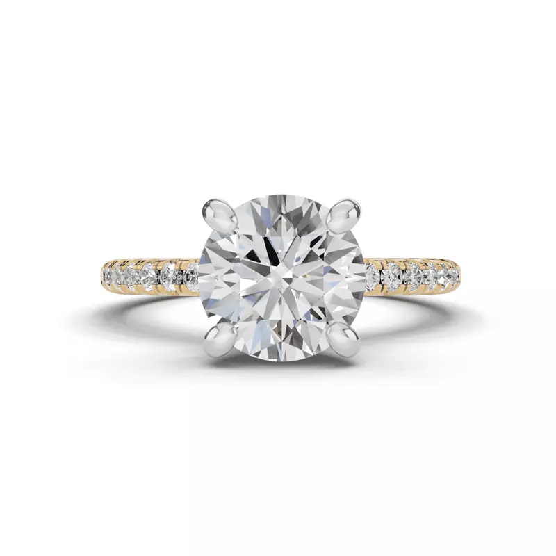 Signature Hearts & Arrows Hidden Halo Pavé Engagement Ring (1/3ct. tw.)