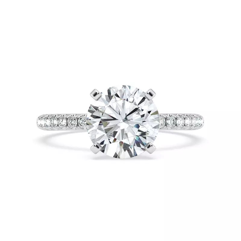 Signature Hearts & Arrows Hidden Halo Pavé Engagement Ring (1/3ct. tw.)