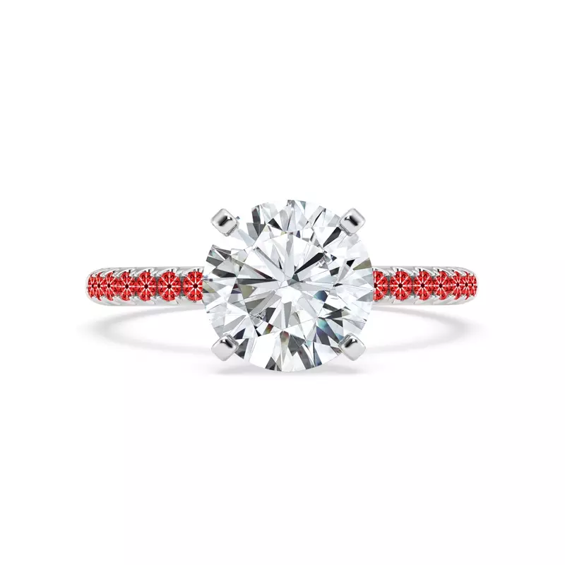 Platinum Signature Hearts & Arrows Hidden Halo Pavé Engagement Ring (1/3ct. tw.)