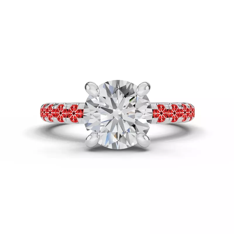 Platinum Signature Hearts & Arrows Hidden Halo Pavé Engagement Ring (1/2ct. tw.)