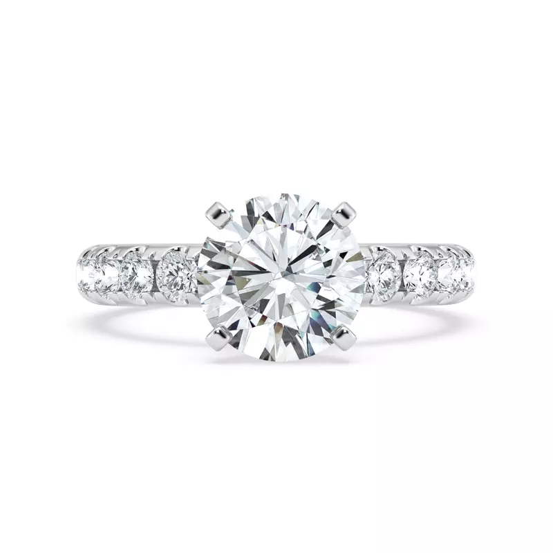 Signature Hearts & Arrows Hidden Halo Pavé Engagement Ring (3/4ct. tw.)