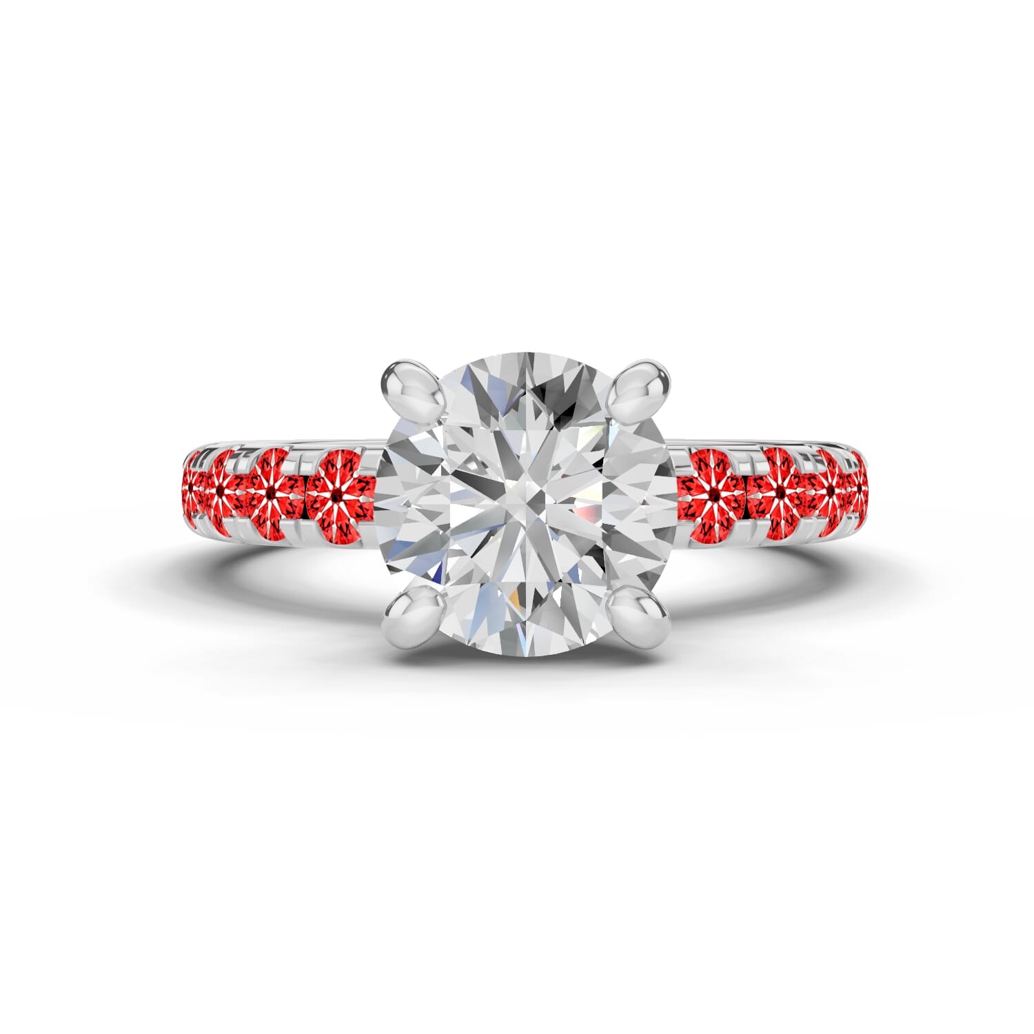 Platinum Signature Hearts & Arrows Hidden Halo Pavé Engagement Ring (3/4ct. tw.)
