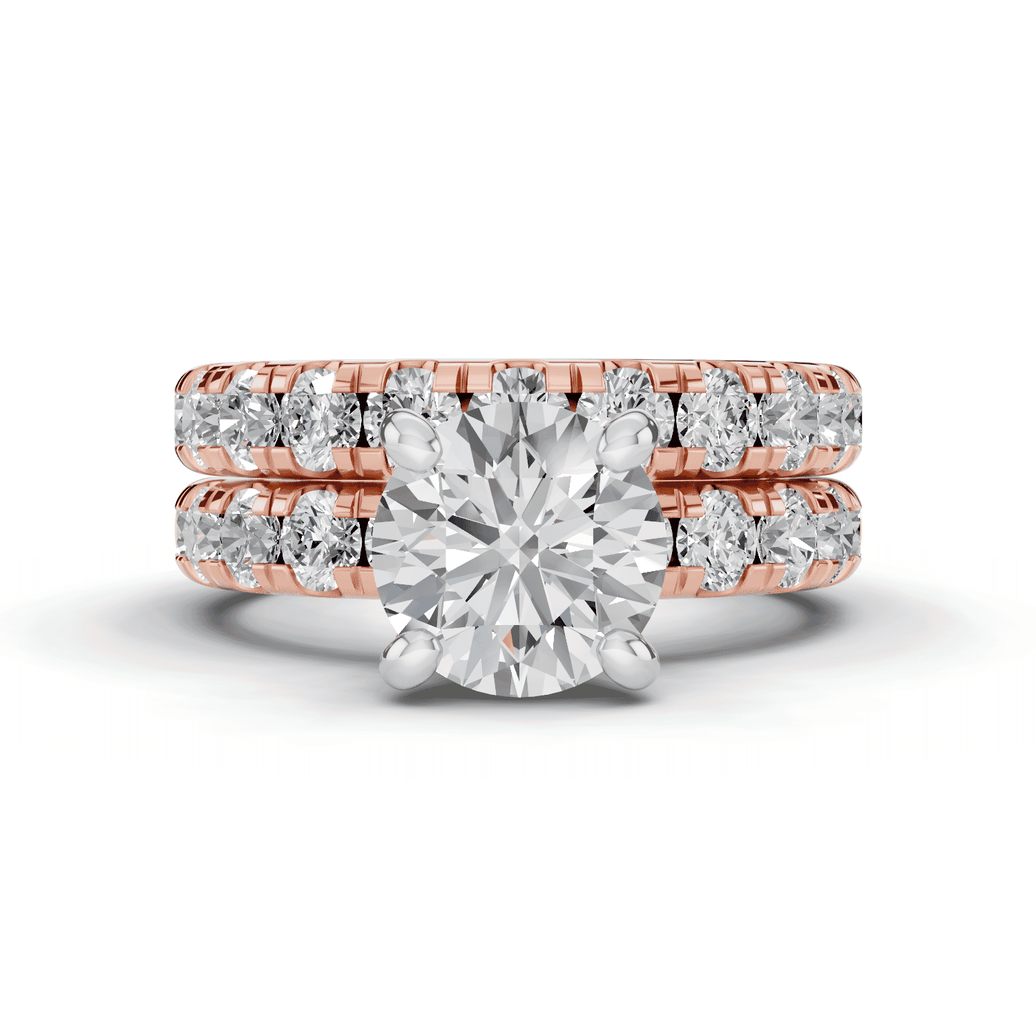 14K Rose Gold Tradition Hidden Halo Pavé Engagement Ring (1.00ct. tw.)