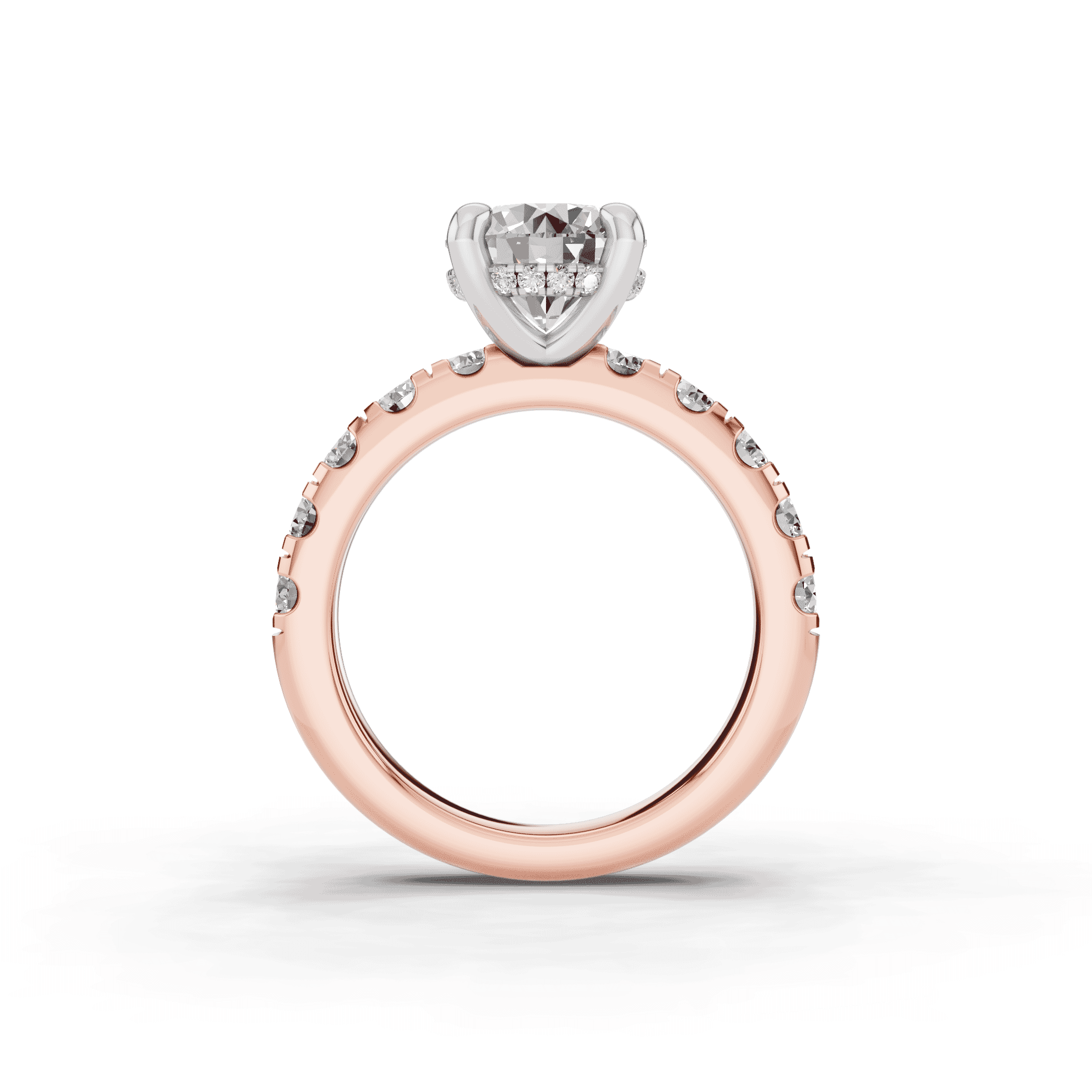 14K Rose Gold Tradition Hidden Halo Pavé Engagement Ring (1.00ct. tw.)