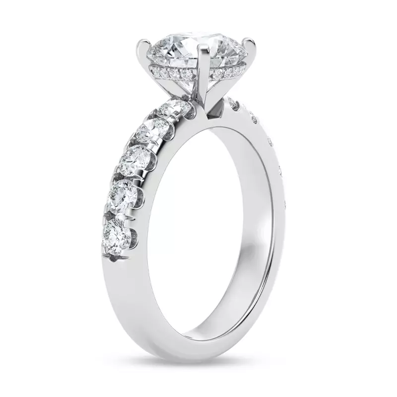 Platinum Tradition Hidden Halo Pavé Engagement Ring (1.00ct. tw.)