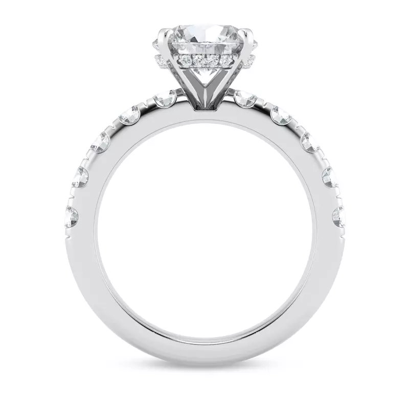 Platinum Tradition Hidden Halo Pavé Engagement Ring (1.00ct. tw.)