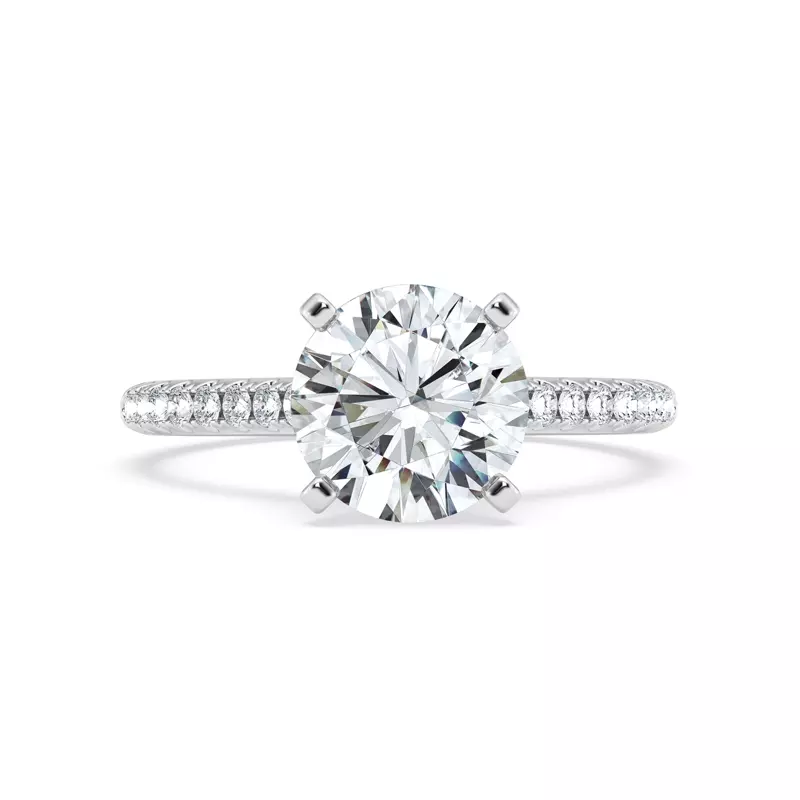 Platinum Tradition Pavé Cathedral Engagement Ring (1/5ct. tw.)
