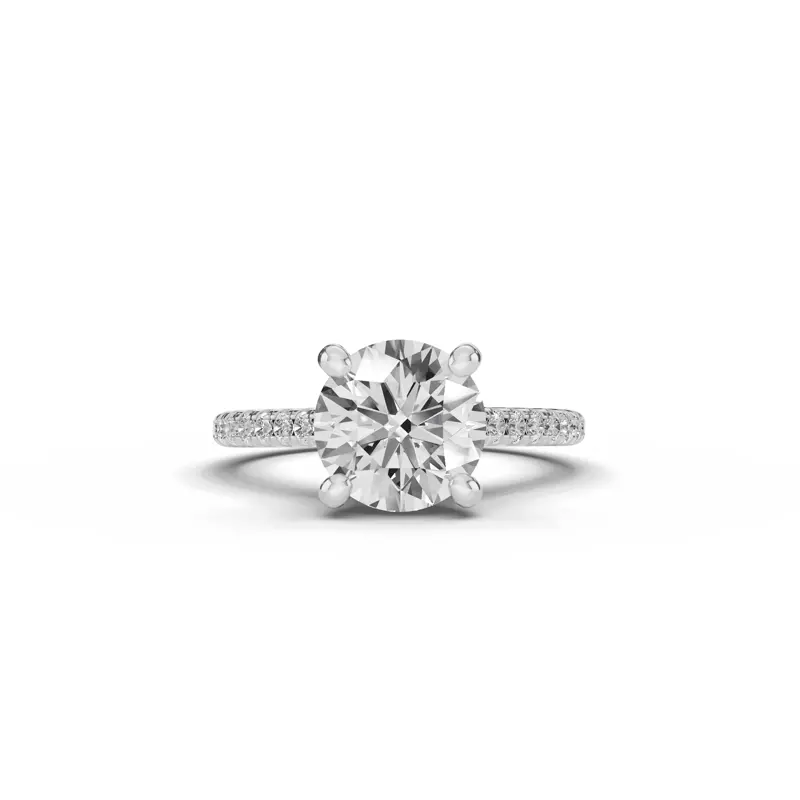 Platinum Tradition Pavé Cathedral Engagement Ring (1/5ct. tw.)