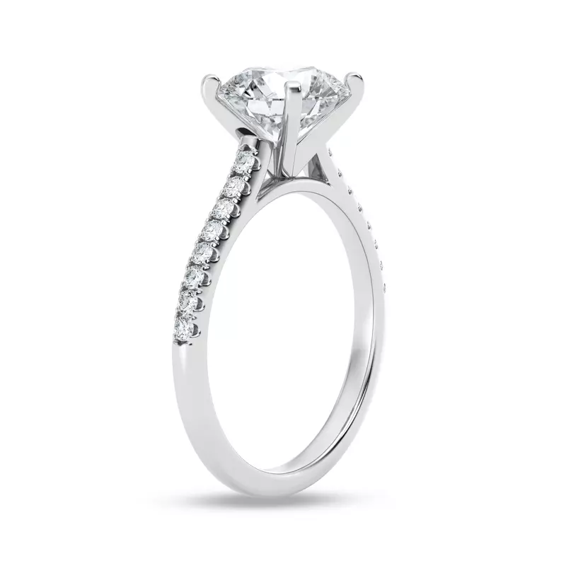 Platinum Tradition Pavé Cathedral Engagement Ring (1/5ct. tw.)