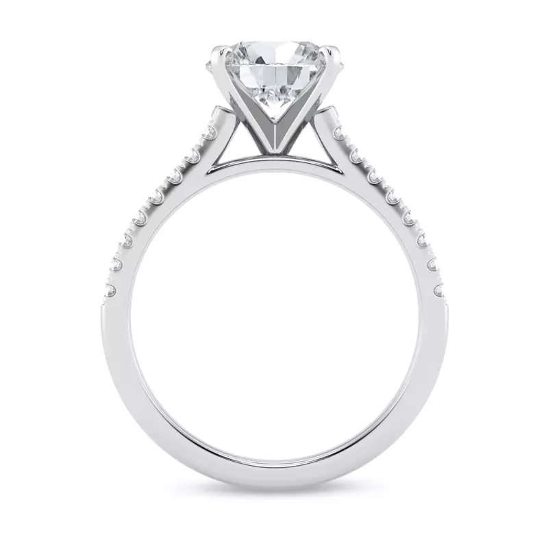 Platinum Tradition Pavé Cathedral Engagement Ring (1/5ct. tw.)