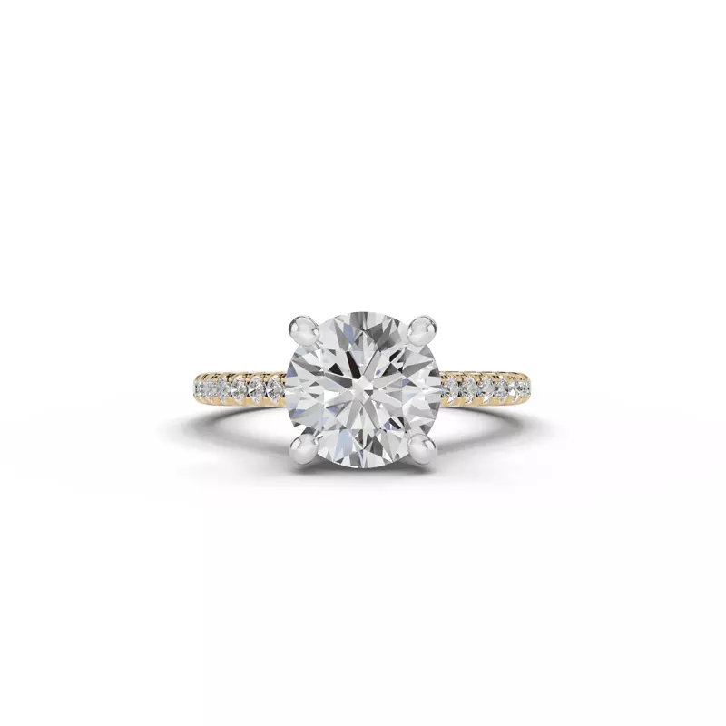 Tradition Hidden Halo Cathedral Pavé Engagement Ring (.30ct. tw.)
