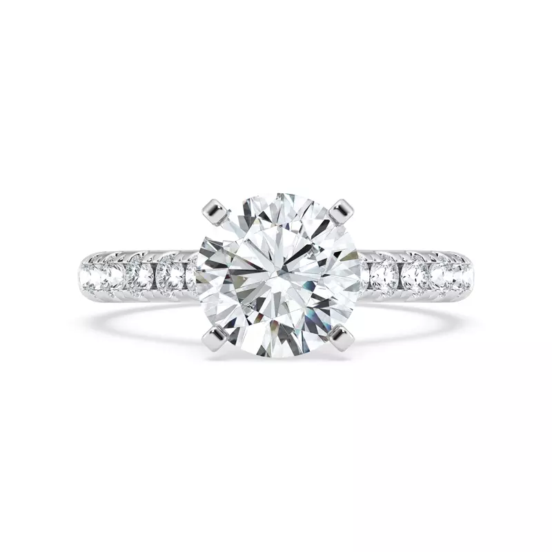 Tradition Hidden Halo Cathedral Pavé Engagement Ring (.55ct. tw.)