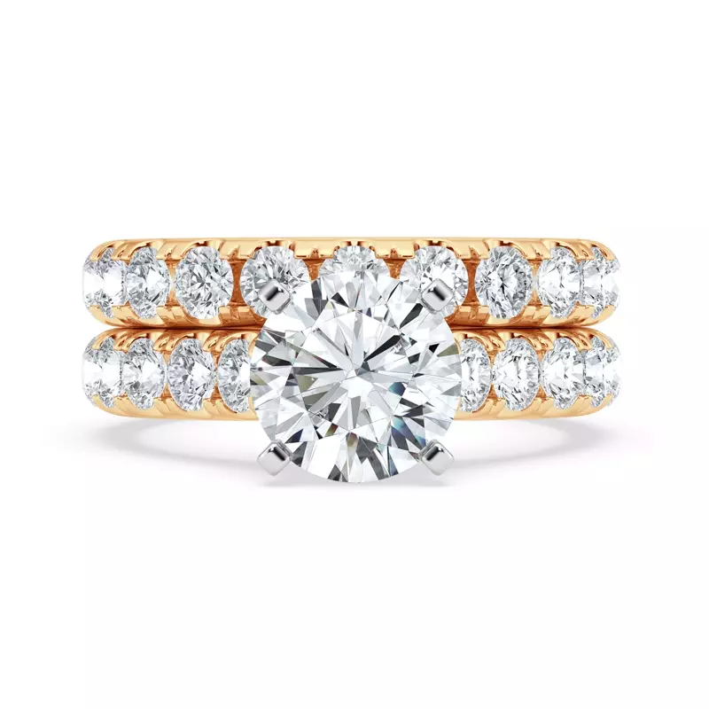 18K Yellow Gold Signature Hearts & Arrows Classic Hidden Halo Cathedral Engagement Ring (1.00ct. tw.)