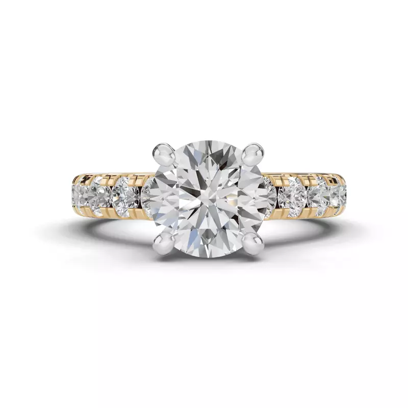 Signature Hearts & Arrows Classic Hidden Halo Cathedral Engagement Ring (1.00ct. tw.)