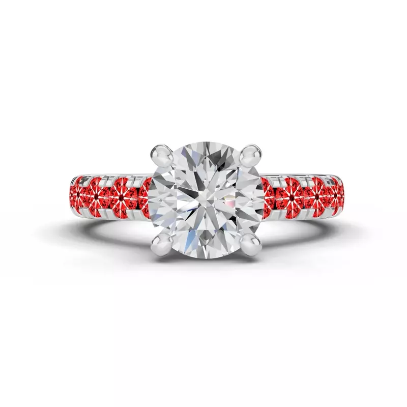 Platinum Signature Hearts & Arrows Classic Hidden Halo Cathedral Engagement Ring (1.00ct. tw.)