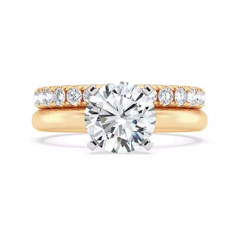 14K Yellow Gold Signature Hearts & Arrows Hidden Halo Engagement Ring (2.7mm)