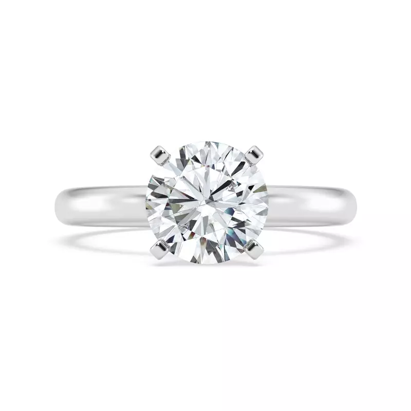Platinum Signature Hearts & Arrows Hidden Halo Engagement Ring (2.7mm)