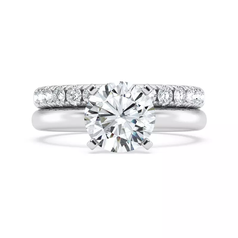 Platinum Signature Hearts & Arrows Hidden Halo Engagement Ring (2.7mm)