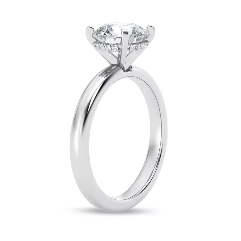 Platinum Signature Hearts & Arrows Hidden Halo Engagement Ring (2.7mm)