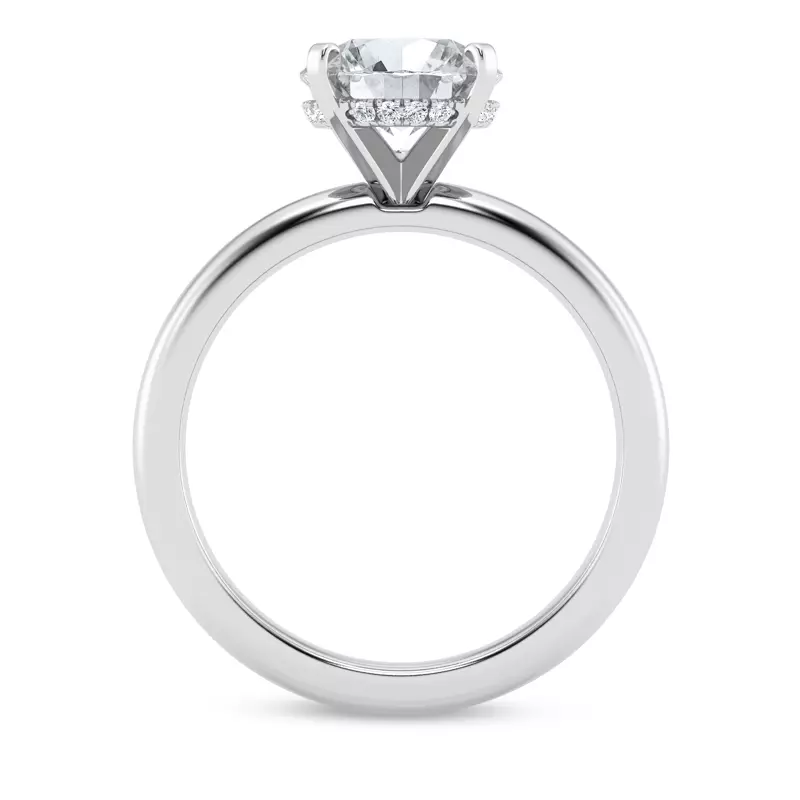 Platinum Signature Hearts & Arrows Hidden Halo Engagement Ring (2.7mm)