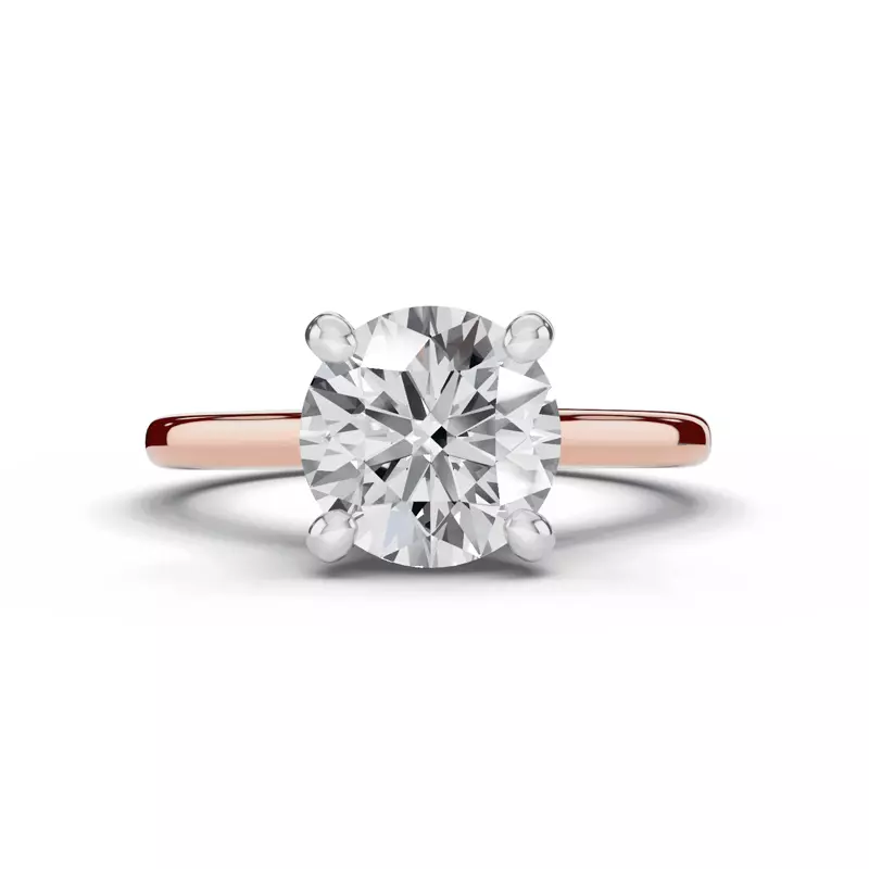 14K Rose Gold Tradition Cathedral Solitaire Engagement Ring (2mm)