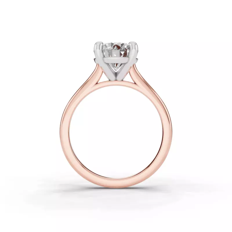 14K Rose Gold Tradition Cathedral Solitaire Engagement Ring (2mm)