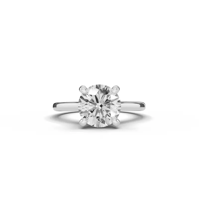 Platinum Tradition Cathedral Solitaire Engagement Ring (2mm)