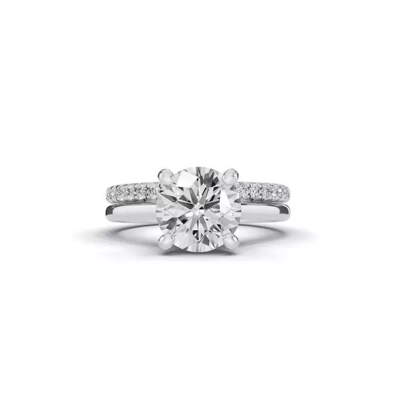 Platinum Tradition Cathedral Solitaire Engagement Ring (2mm)