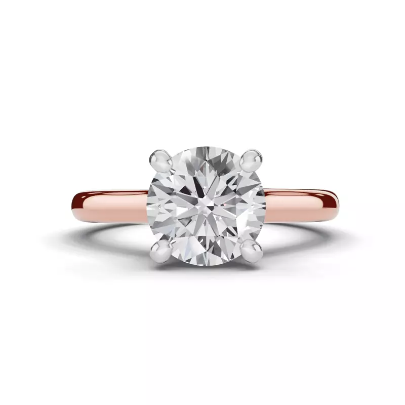 14K Rose Gold Tradition Cathedral Solitaire Engagement Ring (2.7mm)