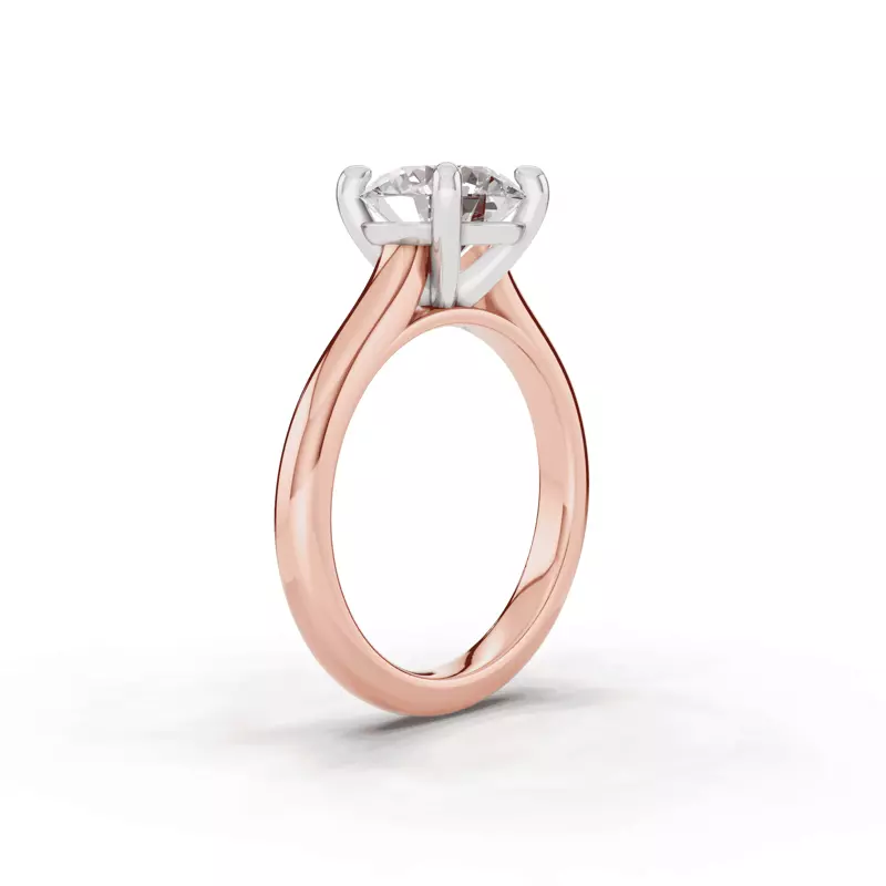 14K Rose Gold Tradition Cathedral Solitaire Engagement Ring (2.7mm)