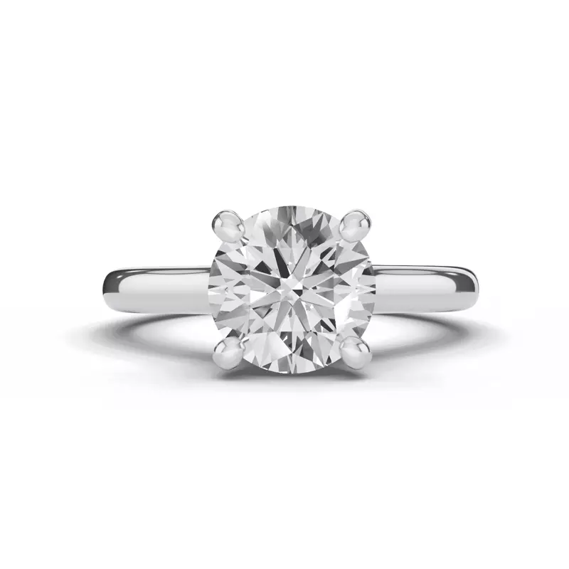 14K White Gold Tradition Cathedral Solitaire Engagement Ring (2.7mm)