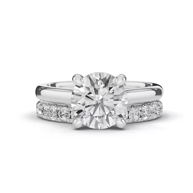 14K White Gold Tradition Cathedral Solitaire Engagement Ring (2.7mm)