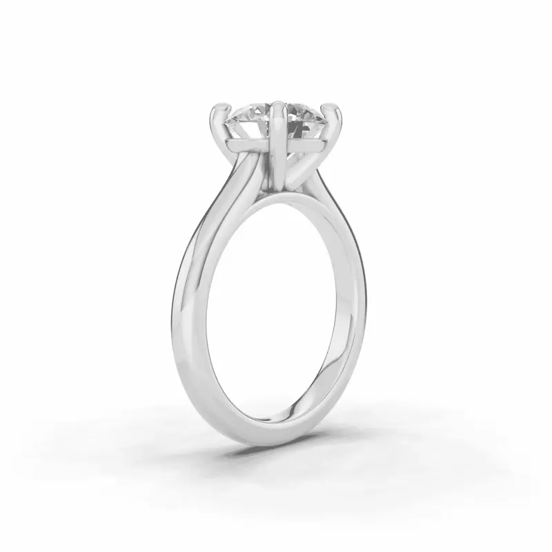 14K White Gold Tradition Cathedral Solitaire Engagement Ring (2.7mm)
