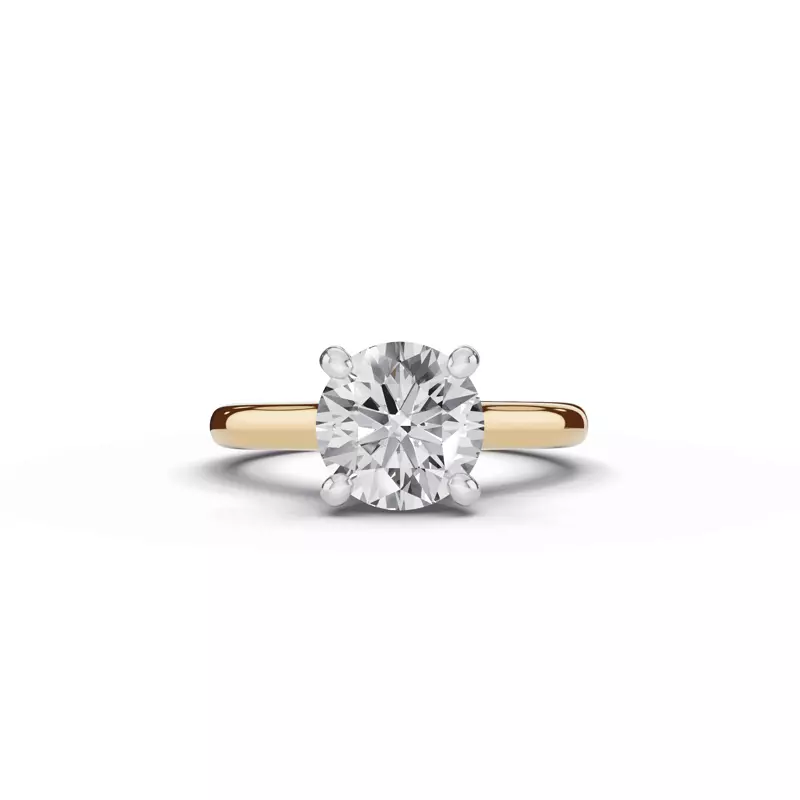 14K Yellow Gold Tradition Cathedral Solitaire Engagement Ring (2.7mm)