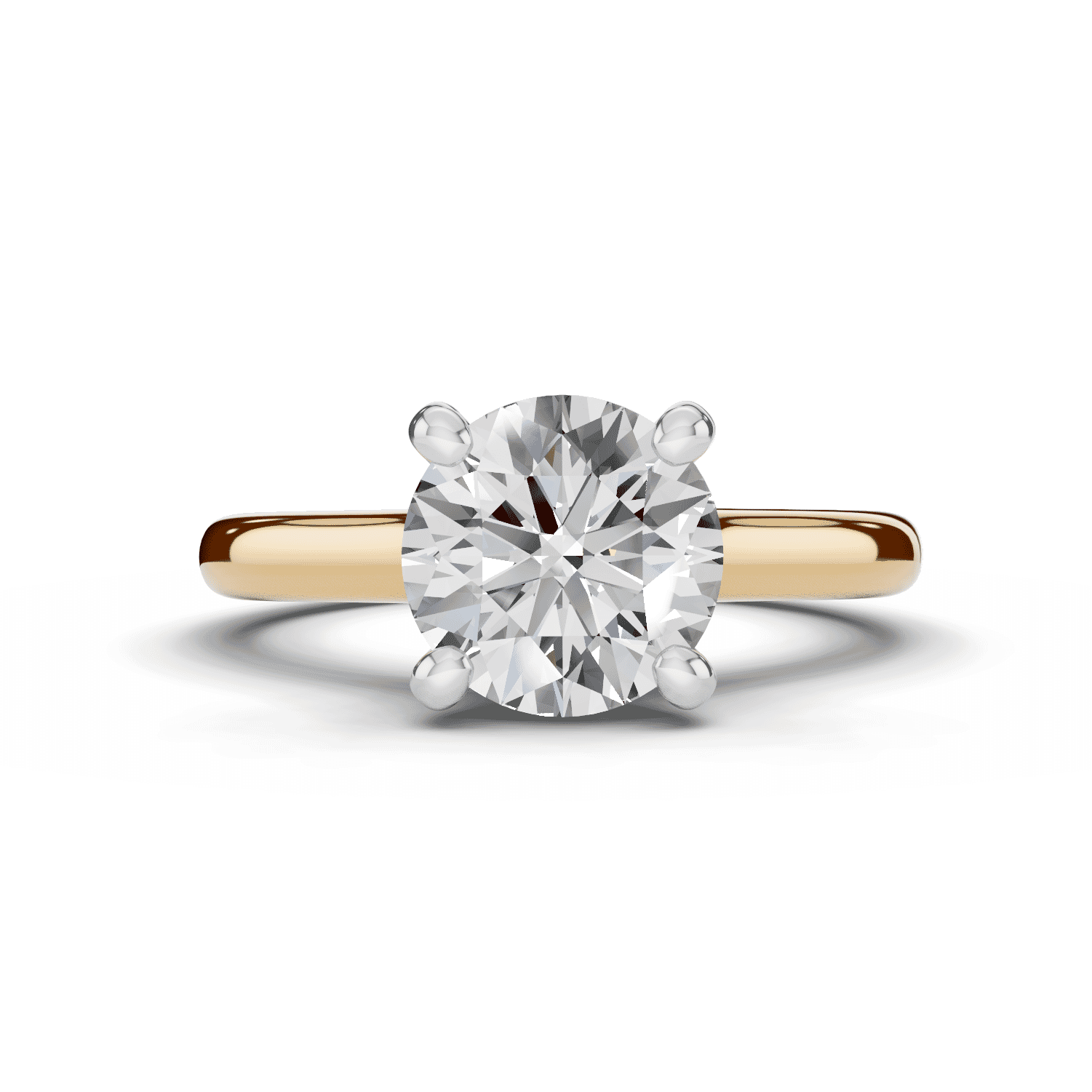 14K Yellow Gold Tradition Cathedral Solitaire Engagement Ring (2.7mm)