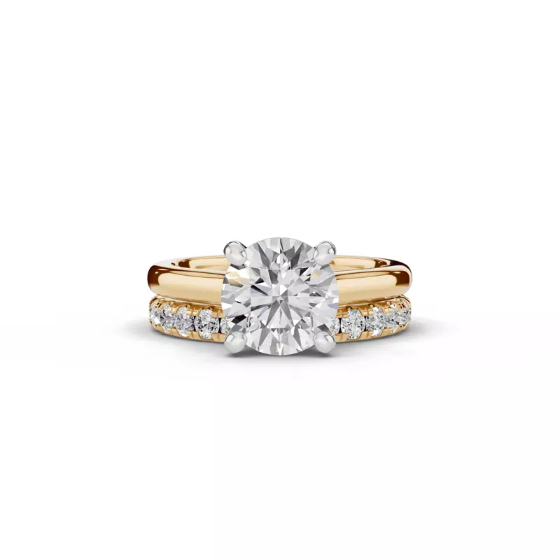 14K Yellow Gold Tradition Cathedral Solitaire Engagement Ring (2.7mm)