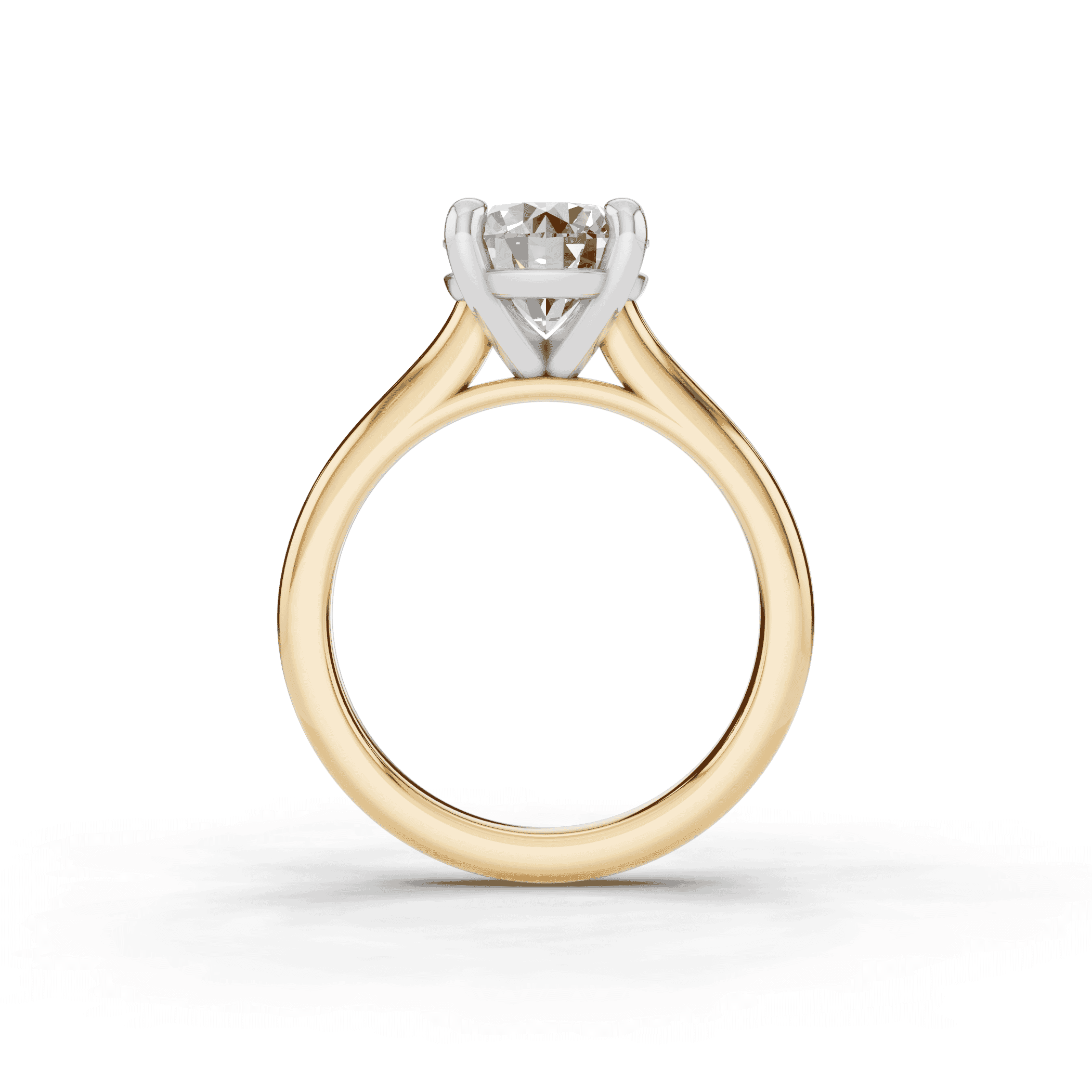 14K Yellow Gold Tradition Cathedral Solitaire Engagement Ring (2.7mm)