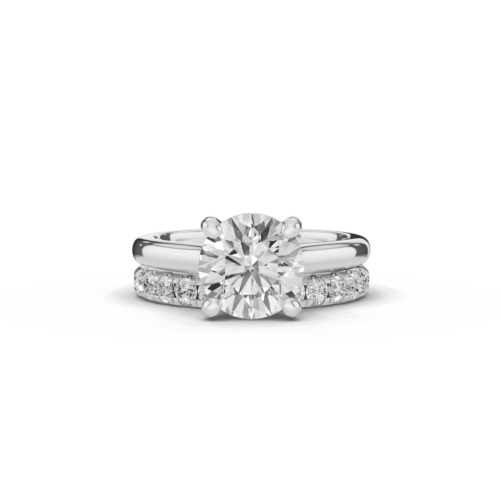 Platinum Tradition Cathedral Solitaire Engagement Ring (2.7mm)