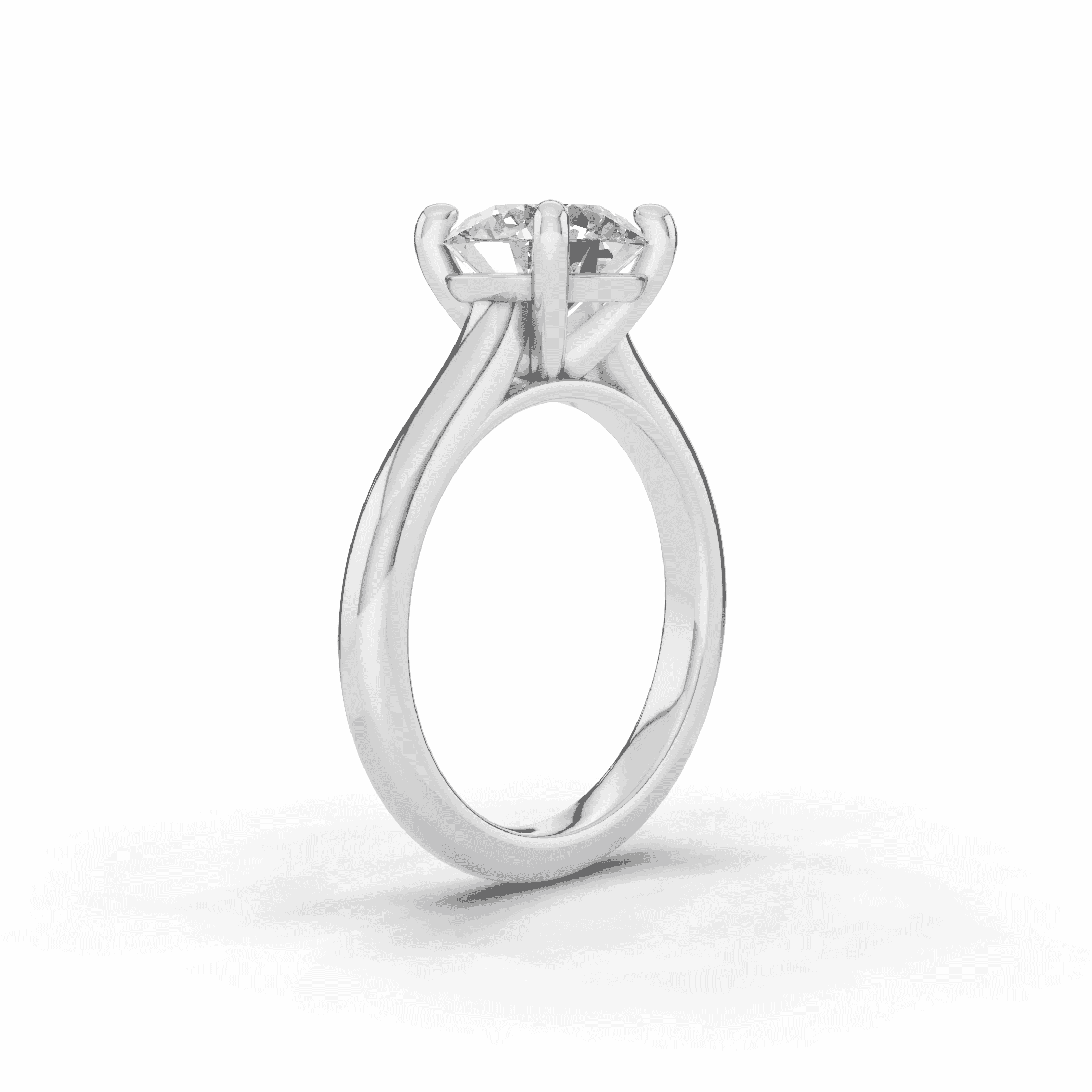 Platinum Tradition Cathedral Solitaire Engagement Ring (2.7mm)