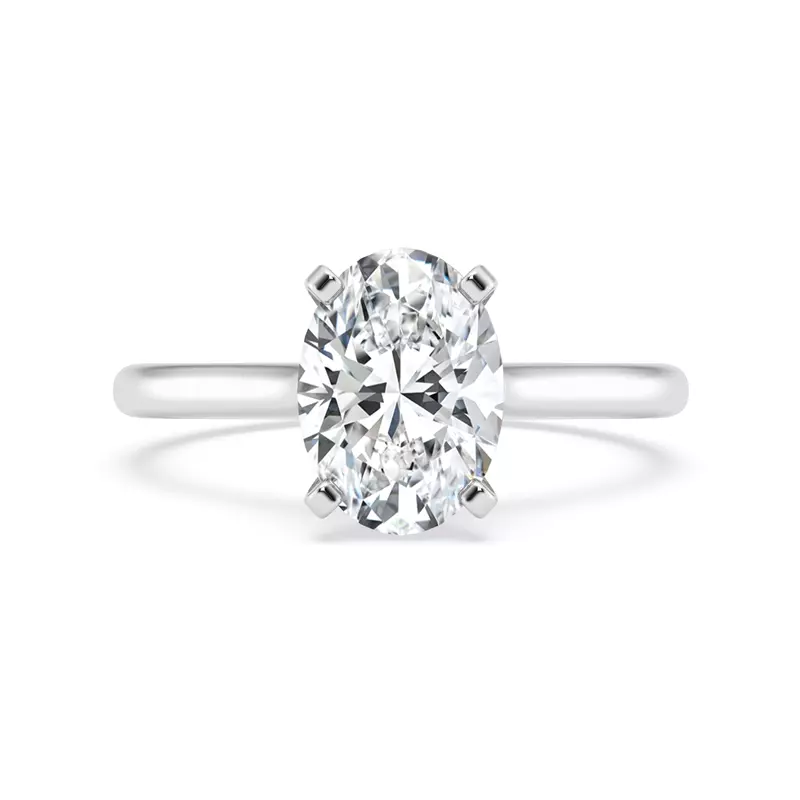 14K White Gold Signature Hearts & Arrows Hidden Halo Cathedral Engagement Ring (2mm)