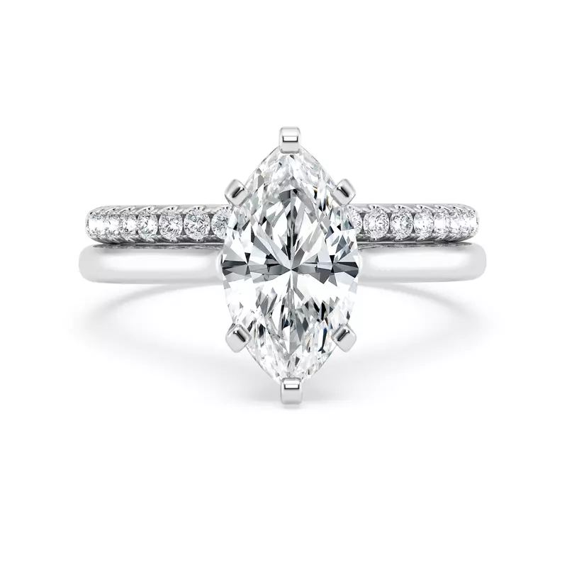 Platinum Signature Hearts & Arrows Hidden Halo Cathedral Engagement Ring (2mm)