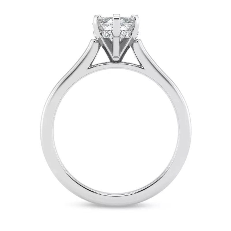 Platinum Signature Hearts & Arrows Hidden Halo Cathedral Engagement Ring (2mm)