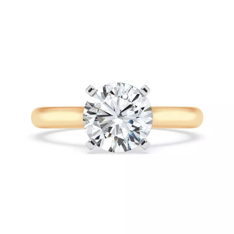 Signature Hearts & Arrows Hidden Halo Cathedral Engagement Ring (2.7mm)