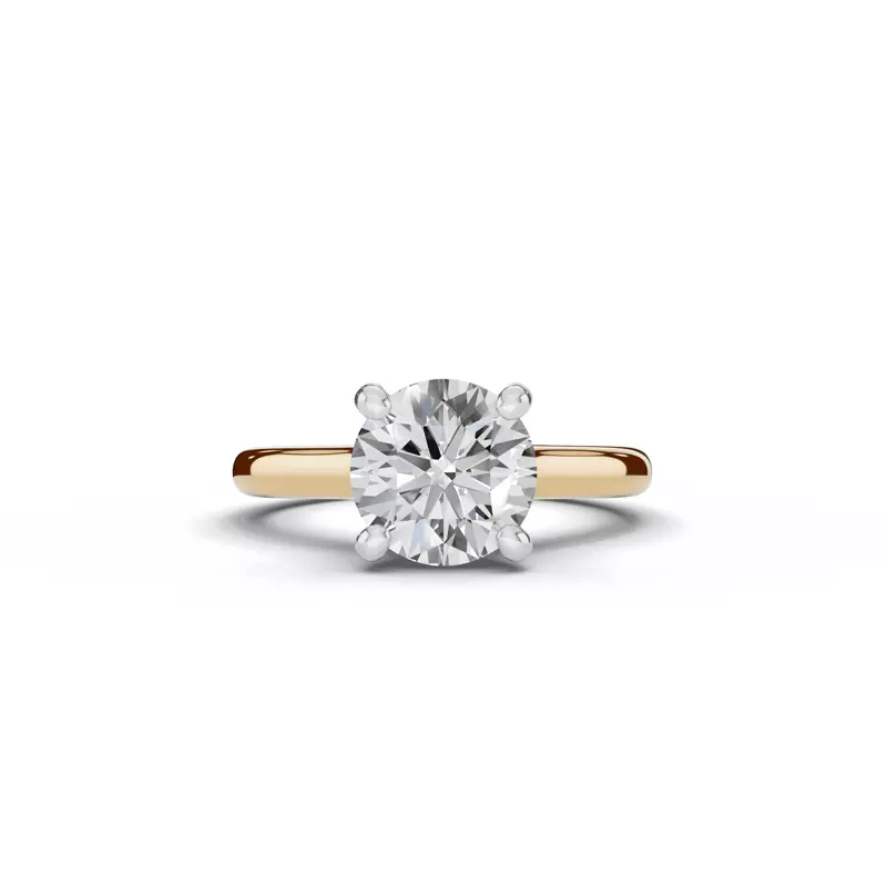 Signature Hearts & Arrows Hidden Halo Cathedral Engagement Ring (2.7mm)