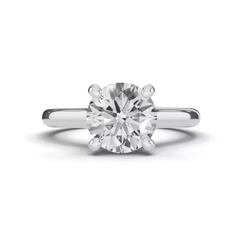 Signature Hearts & Arrows Hidden Halo Cathedral Engagement Ring (2.7mm)