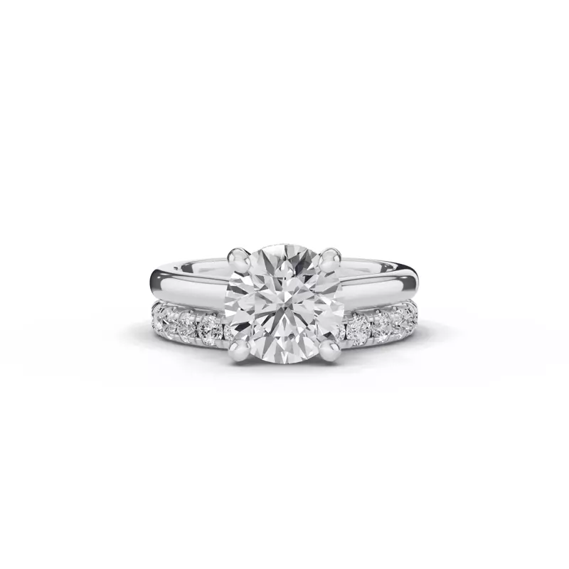Platinum Signature Hearts & Arrows Hidden Halo Cathedral Engagement Ring (2.7mm)